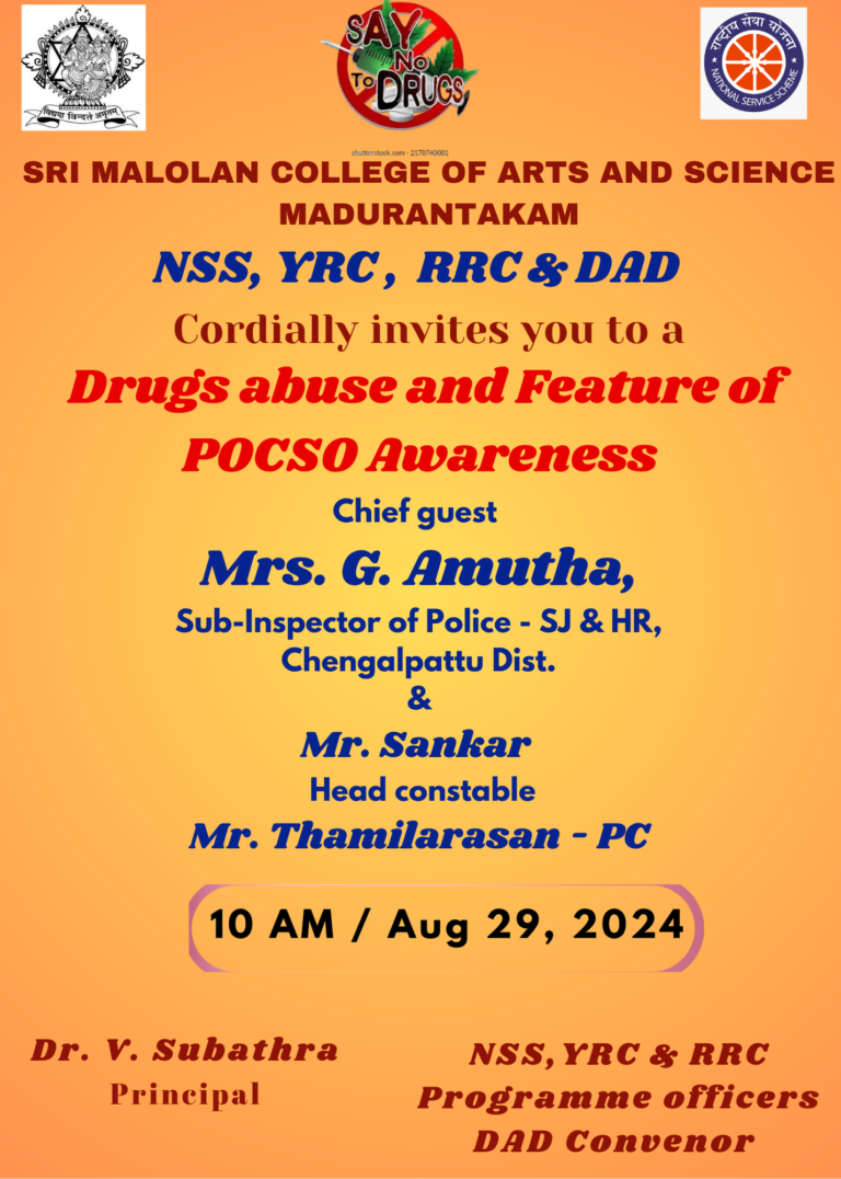 Awareness program on Drug Abuse and POCSO through lecture and Rally