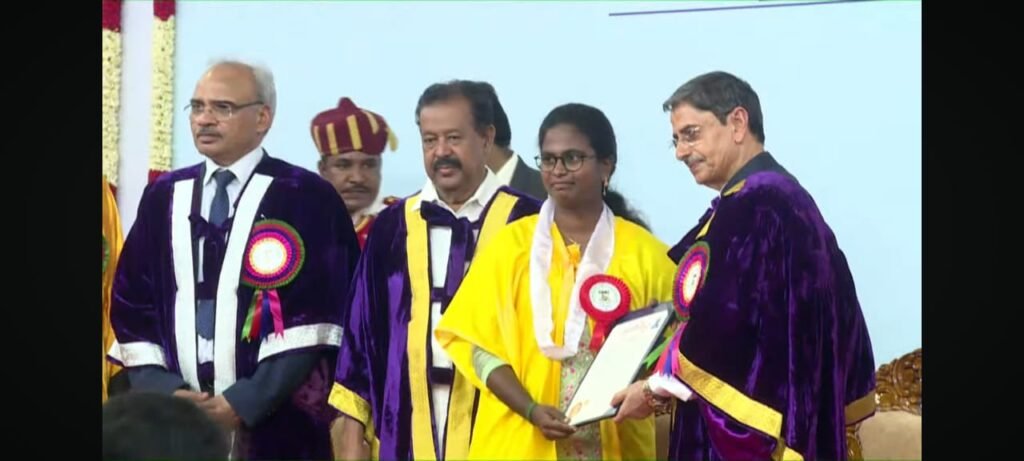 Celebrating Excellence: R. Ponniyammal Secures 1st Rank in University Exams!