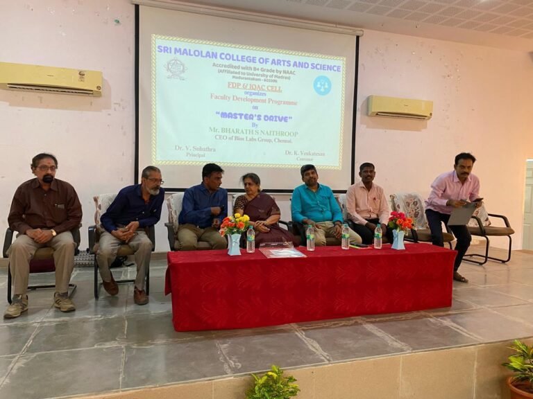 The FDP Cell organized a Faculty Development Program – “Master’s Drive”