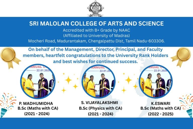 Congratulations to Our University Rank Holders!