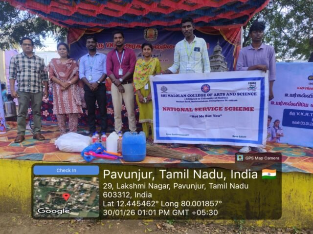 Free Distribution of Sanitary Items by NSS Units to School Students